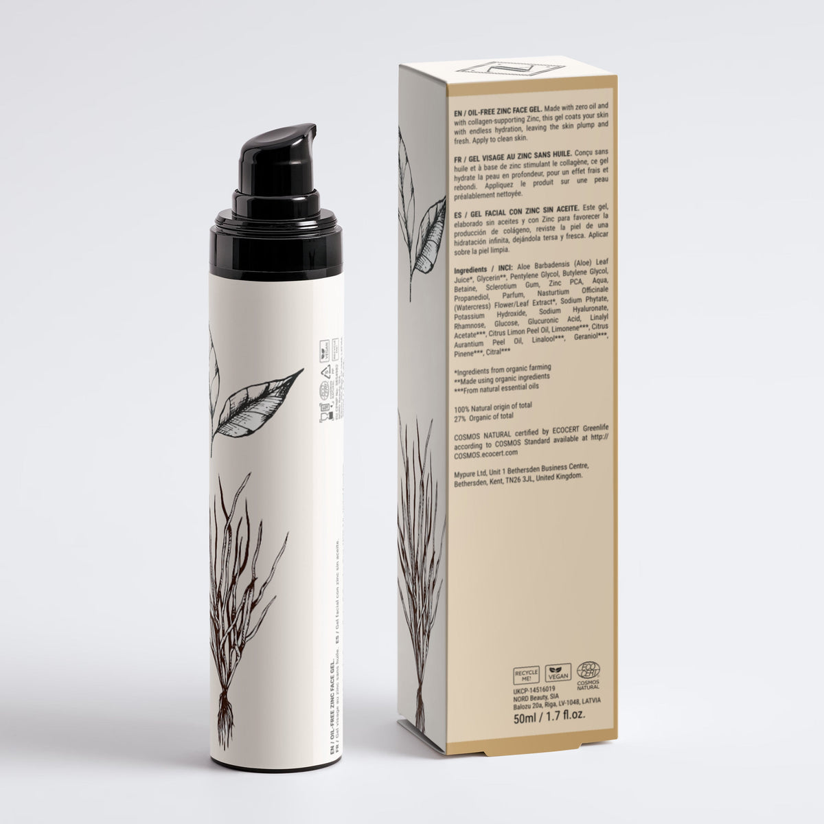 Oil-Free Zinc Face Gel for Men